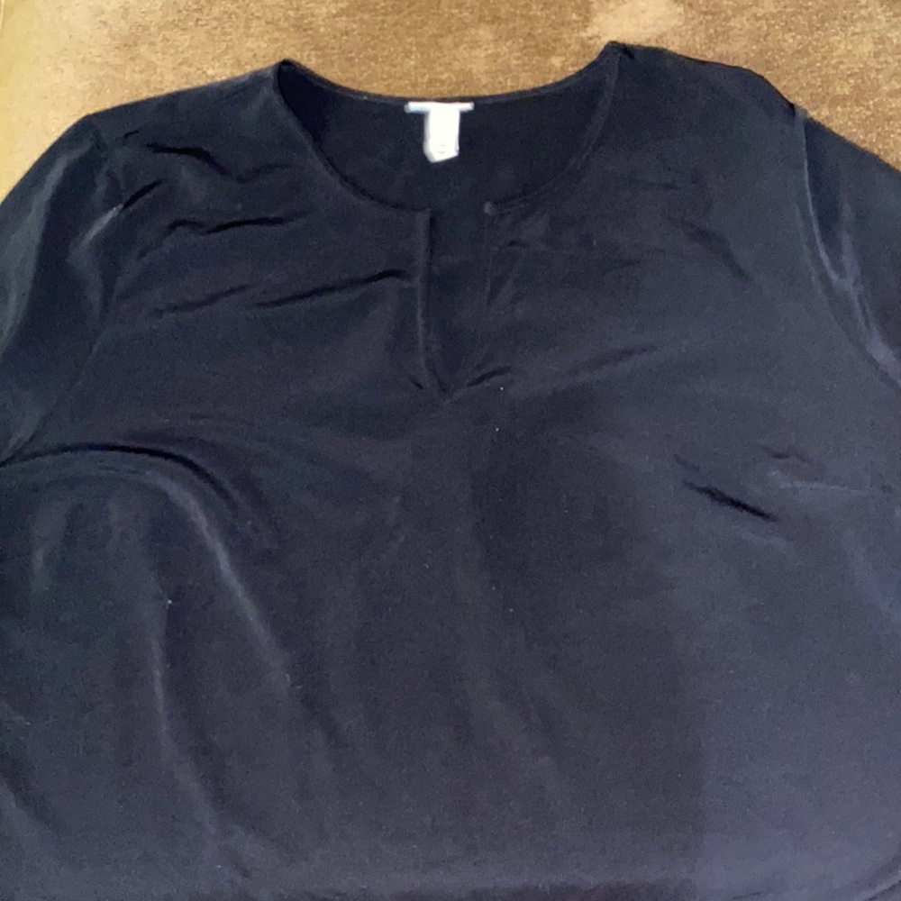 Black plus size blouse